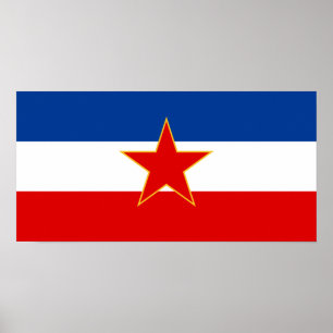 Flagge von Jugoslawien (1945-1992) Poster