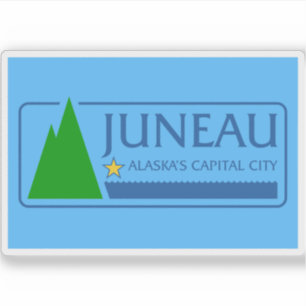 Flagge von Juneau, Alaska Aufkleber