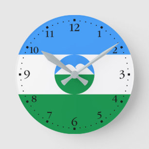 Flagge von Kabardino-Balkarien Runde Wanduhr