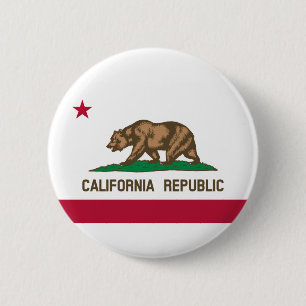 Flagge von Kalifornien, untere Flagge Kaliforniens Button