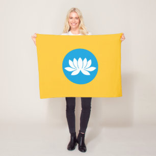 Flagge von Kalmückien Fleecedecke