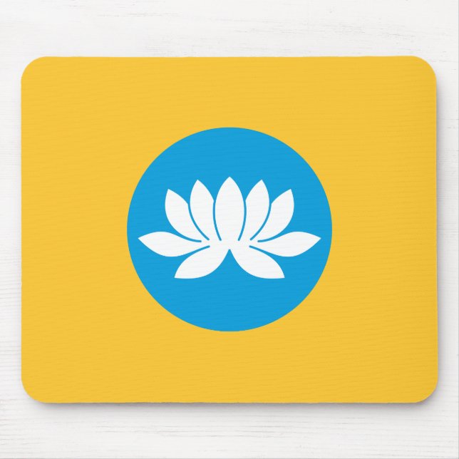 Flagge von Kalmückien Mousepad (Vorne)