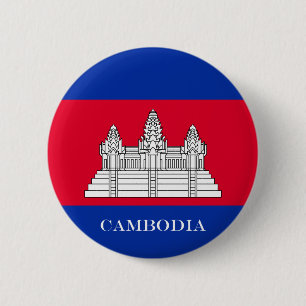 Flagge von Kambodscha Button