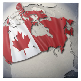 Flagge von Kanada Fliese