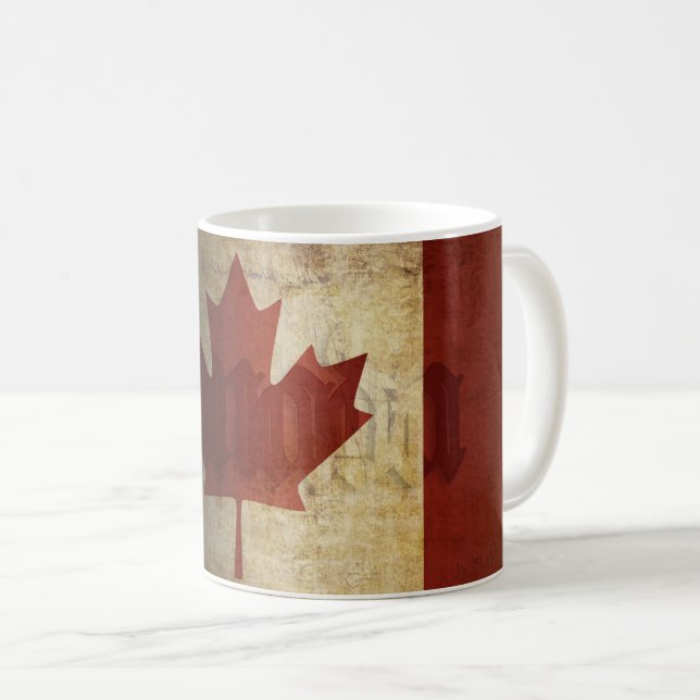 Flagge von Kanada / Grunge... Tasse (VorderseiteRechts)
