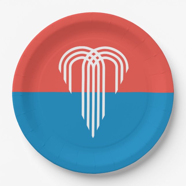 Flagge von Kansas City (Missouri) Pappteller (Vorderseite)