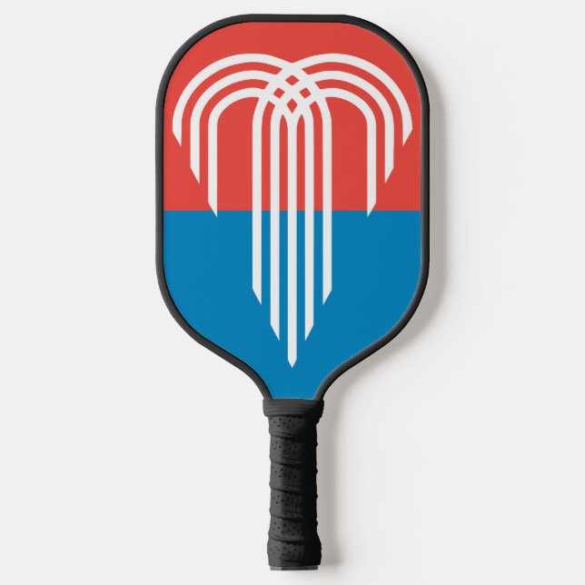 Flagge von Kansas City, Missouri Pickleball Schläger (Vorderseite)