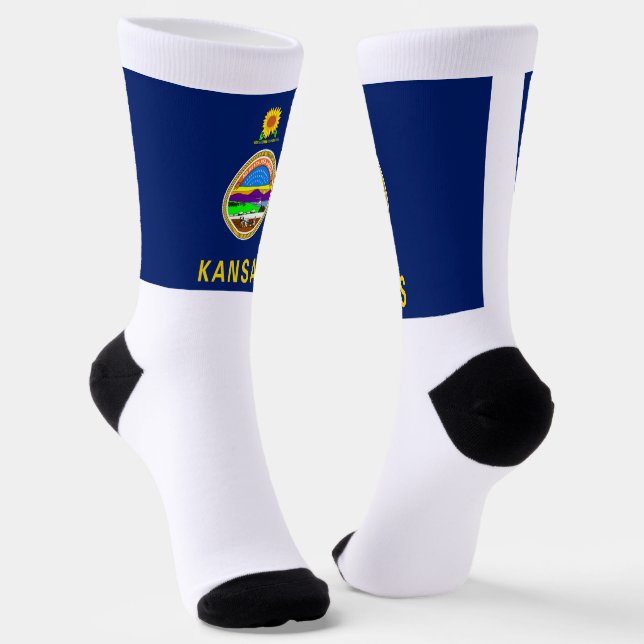 Flagge von Kansas Socken (Gewinkelt)