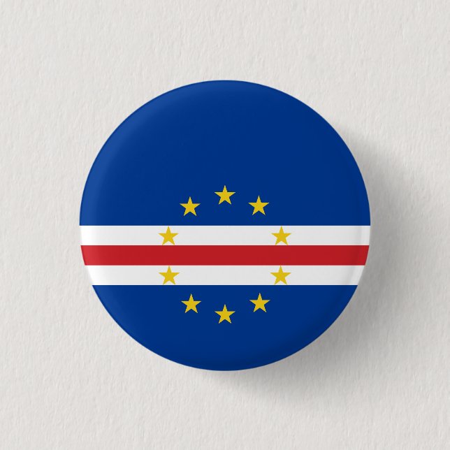 Flagge von Kap Verde Button (Vorderseite)