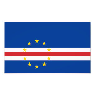 Flagge von Kap Verde Fotodruck