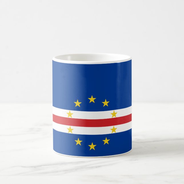 Flagge von Kap Verde Kaffeetasse (Mittel)