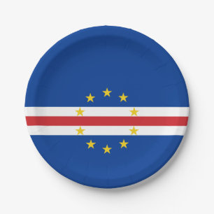 Flagge von Kap Verde Pappteller