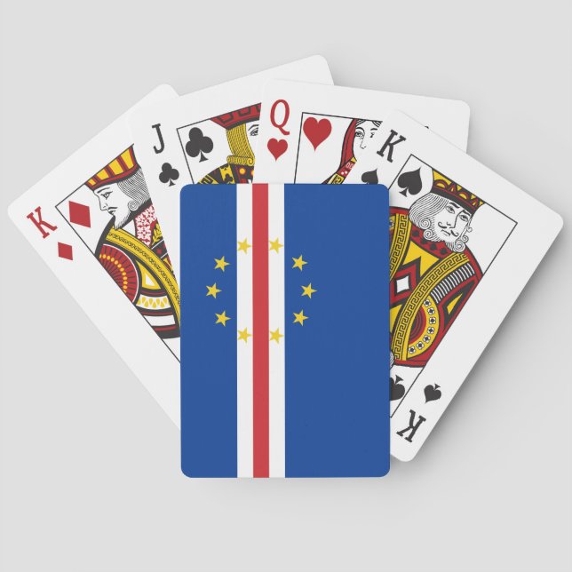 Flagge von Kap Verde Spielkarten (Rückseite)