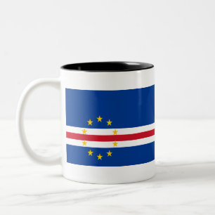 Flagge von Kap Verde Zweifarbige Tasse