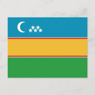 Flagge von Karakalpakstan Postkarte