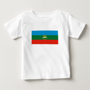 Flagge von Karatschai-Tscherkessien Baby T-shirt