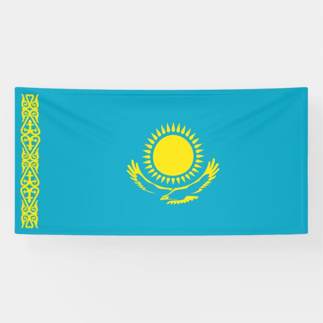 Flagge von Kasachstan Banner (Horizontal)