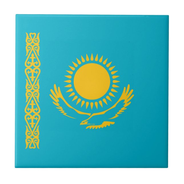 Flagge von Kasachstan Fliese (Vorderseite)