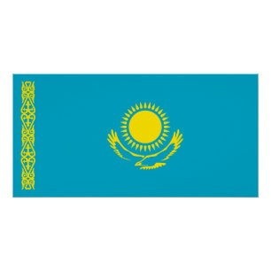 Flagge von Kasachstan Poster