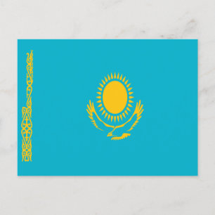 Flagge von Kasachstan Postkarte