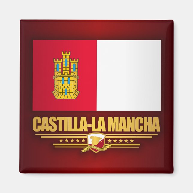 Flagge von Kastilien-La Mancha Magnet (Vorne)