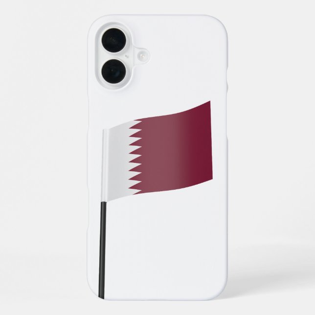 Flagge von Katar iPhone Hülle (Rückseite)