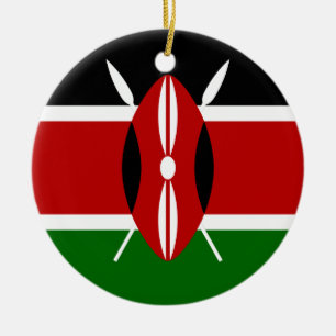 Flagge von Kenia Afrika Keramikornament