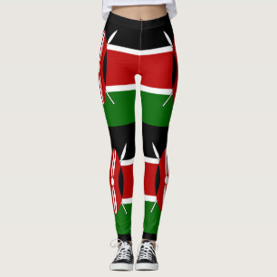 Flagge von Kenia Bendera ya Kenia Leggings