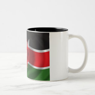 Flagge von Kenia Zweifarbige Tasse