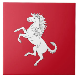 Flagge von Kent (Weißes Pferd) (Landkreis von Engl Fliese