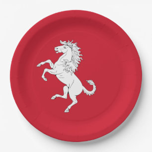 Flagge von Kent (Weißes Pferd) (Landkreis von Engl Pappteller
