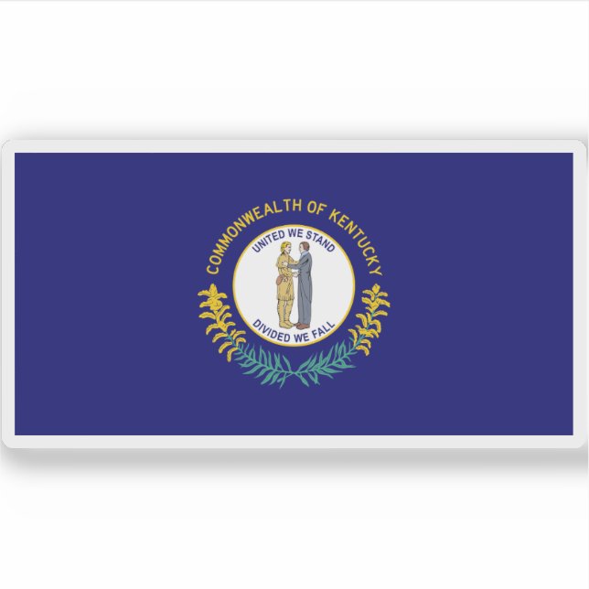 Flagge von Kentucky Aufkleber (Vorderseite)