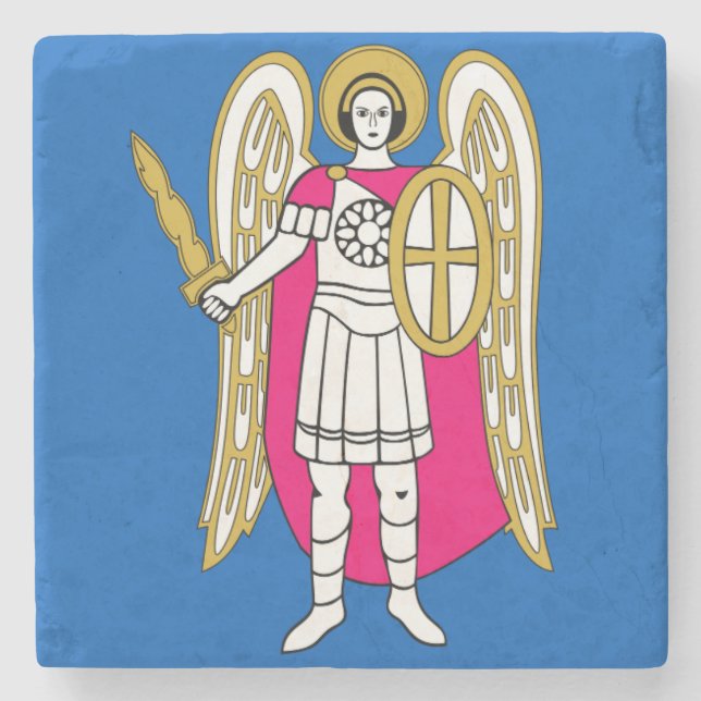 Flagge von Kiew, ukrainische Untersetzer (Vorderseite)