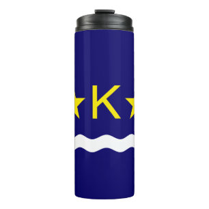 Flagge von Kinshasa, Kongo Thermal Tumbler Thermosbecher