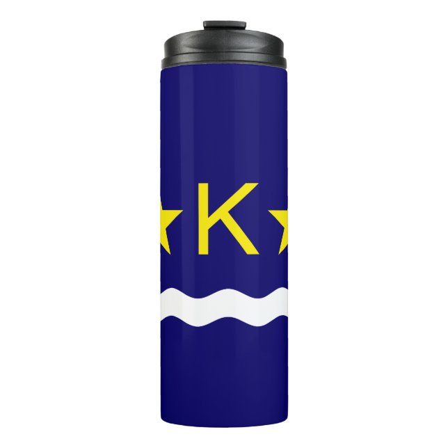 Flagge von Kinshasa, Kongo Thermal Tumbler Thermosbecher (Vorderseite)