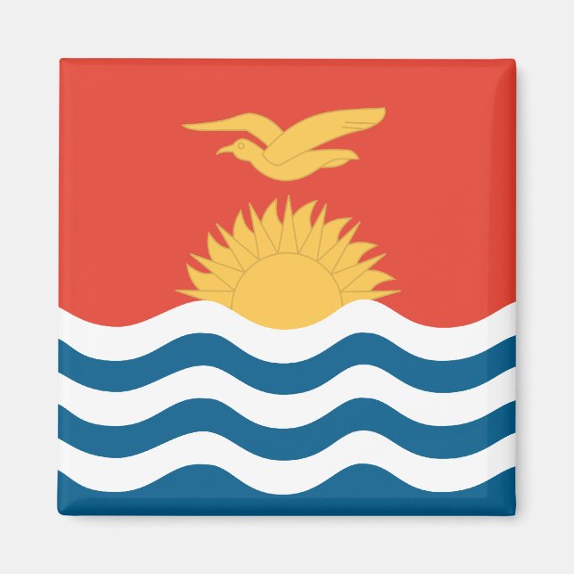 Flagge von Kiribati Magnet (Vorne)