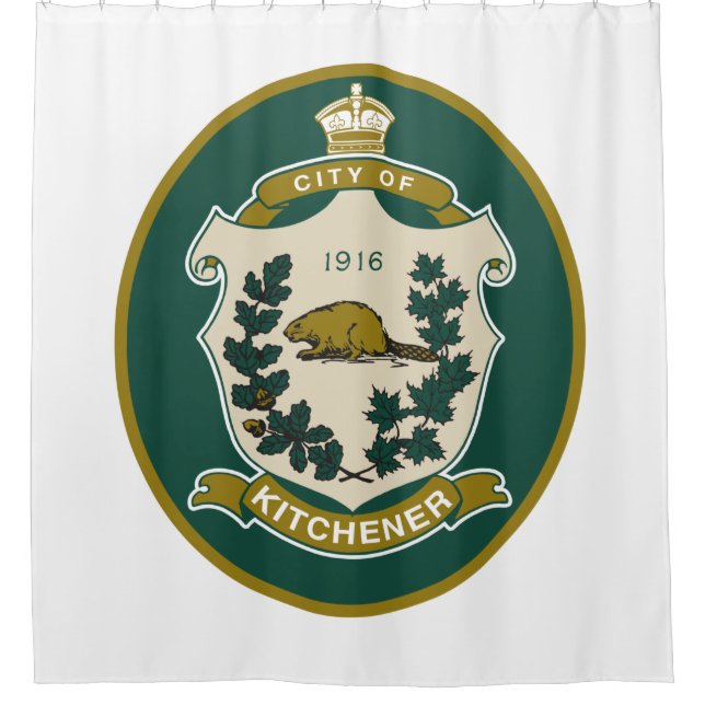 Flagge von Kitchener (Ontario, Kanada) Duschvorhang (Vorderseite)