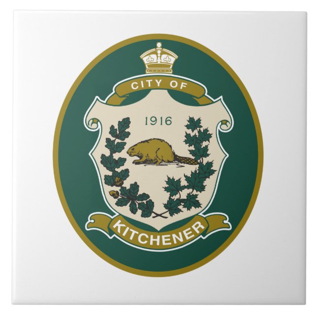 Flagge von Kitchener (Ontario, Kanada) Fliese (Vorderseite)