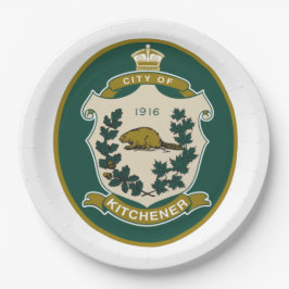 Flagge von Kitchener (Ontario, Kanada) Pappteller