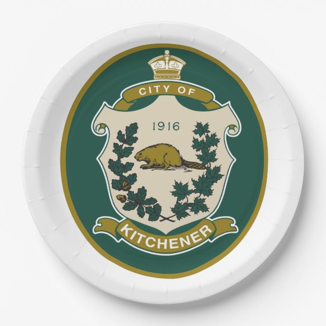 Flagge von Kitchener (Ontario, Kanada) Pappteller (Vorderseite)