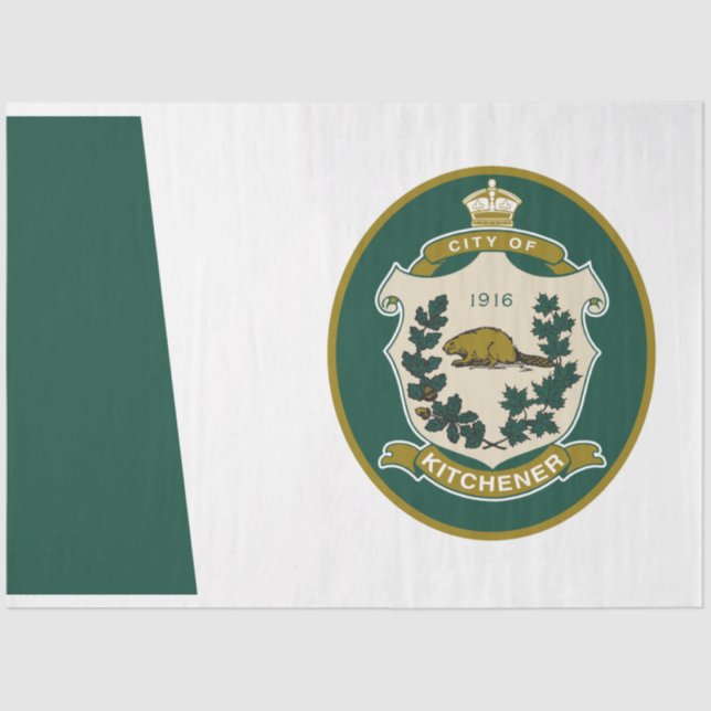 Flagge von Kitchener (Ontario, Kanada) Seidenpapier (Vorderseite)