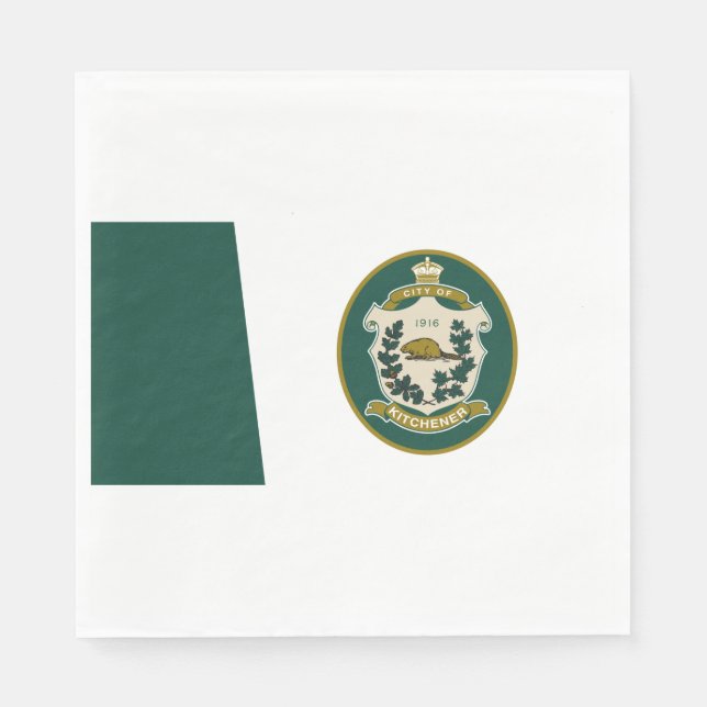 Flagge von Kitchener (Ontario, Kanada) Serviette (Vorderseite)