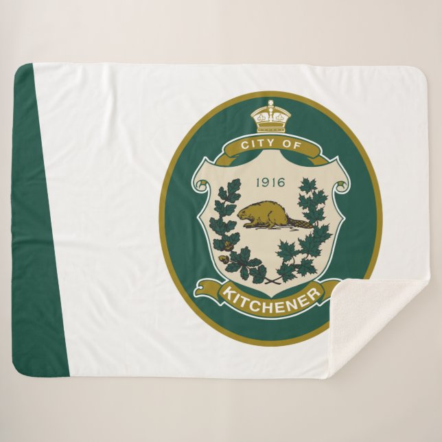 Flagge von Kitchener (Ontario, Kanada) Sherpadecke (Vorderseite (Horizontal))