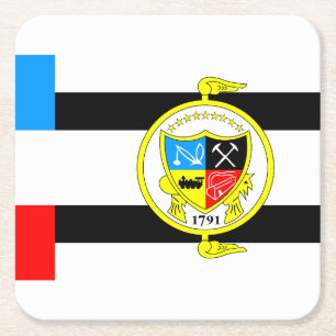 Flagge von Knoxville, Tennessee Rechteckiger Pappuntersetzer