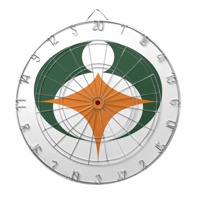 Flagge von Koga, Shiga, Japan Dartscheibe (vorne)