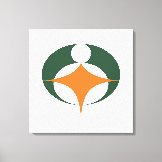 Flagge von Koga, Shiga, Japan Leinwanddruck (Vorderseite)