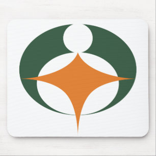 Flagge von Koga, Shiga, Japan Mousepad