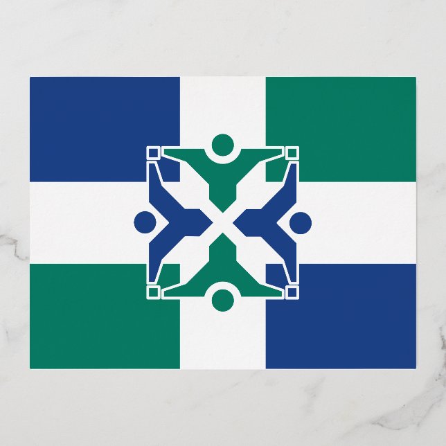 Flagge von Kolumbien, Missouri Folien Feiertagspostkarte (Vorderseite)