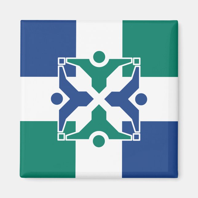 Flagge von Kolumbien (Missouri) Magnet (Vorne)