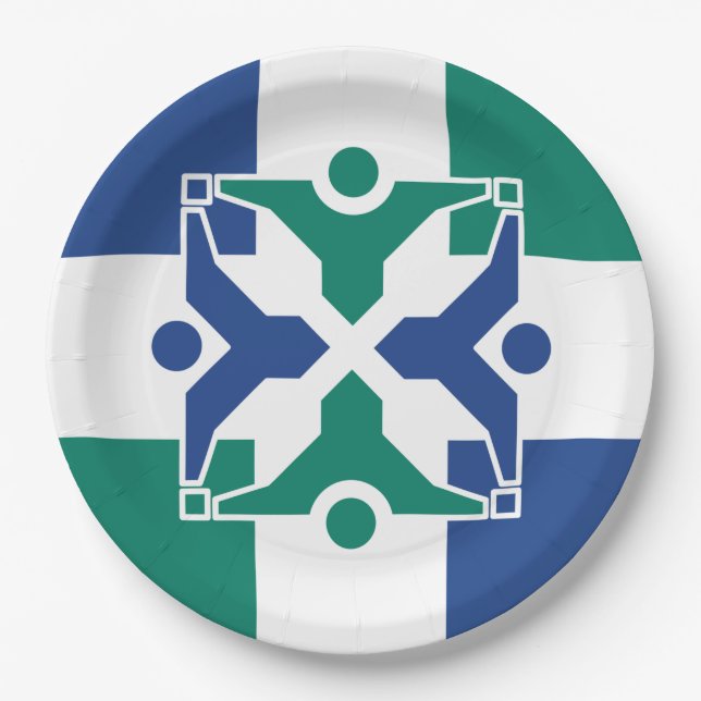 Flagge von Kolumbien (Missouri) Pappteller (Vorderseite)